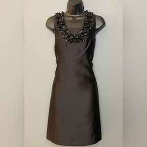 Tory Burch Silk Grania Dress Beading Black Size 6